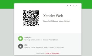 xender web scan QR code