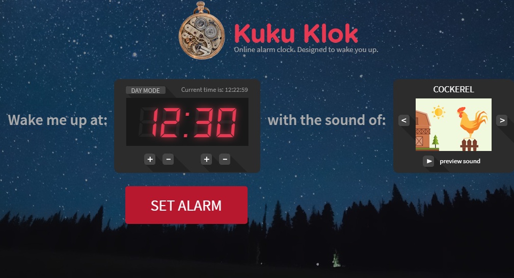 kukuklok - free online alarm clock